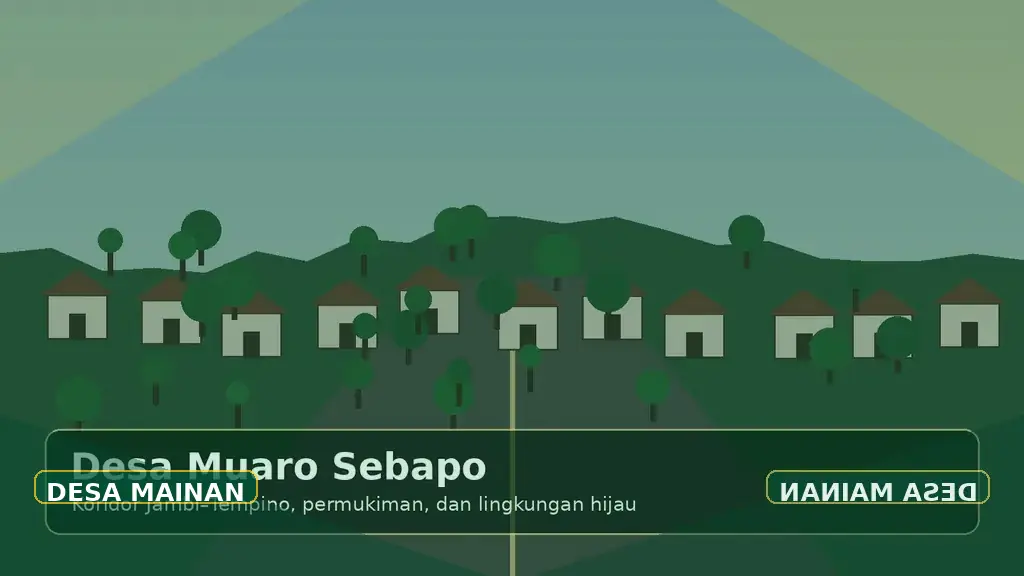 Ilustrasi orisinal lingkungan Desa Mainan